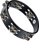 MEINL Percussion マイネル タンバリン Compact Wood Tambourine Nickel Plated Steel Jingles 2rows CTA2S-BK 【国内正規品】