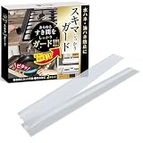 隙間ガード 【置くだけ＆洗うだけで簡単】 洗面台 隙間パッキン 水はね防止 コンロ 隙間埋め 2本入り隙間ガード、洗面台・コンロ用、隙間パッキン、水はね防止、2本入り (半透明63㎝)