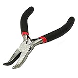 TotaLohan 先曲りラジオペンチ ステンレス製 ミニペンチ　湾曲型 溝なし ヤットコ　125mm