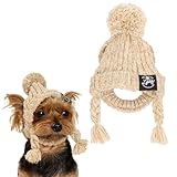 【LIFELIKE公式】メランジニットキャップ S M L XL 犬 帽子 キャップ ニット帽 ニットキャップ 被り物 かぶりもの ニット 小型犬 中型犬 大型犬 チワワ トイプー ダックス ビーグル コーギー フレブル ゴールデン 散歩 お出かけ ペットグッズ ペット グッズ ライフライク (アイボリー, M)