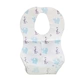 マジックテープ式使い捨てエプロン ビブスター 10枚入 白色ポリプロピレン不織布(表) (白色)