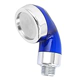 uxcell シャワーヘッド　浴室用　ハンドヘルド式　ブルー　シルバートーン　節水　20mmのスレッド径
