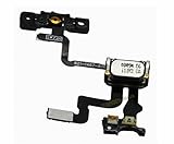 Games&Tech Power Button and Proximity Sensor Flex Cable + Earpiece Speaker for iPhone 4S [並行輸入品]