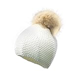 MIOIM® キッズ 帽子 ニット ポンポン付き 取り外す可能 秋冬 ケーブルで編む 毛糸 防寒保温 暖かい