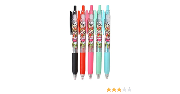 Amazon クレヨンしんちゃん サラサクリップ ボールペン 5本セット 0 5ミリ カラーペン 色ペン キャラクター グッズ 通勤 通学 小学生 おしゃれ 可愛い ジェルインクボールペン 文房具 オフィス用品