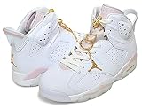 [ナイキ] ウィメンズ エアジョーダン 6 レトロ WMNS AIR JORDAN 6 RETRO GOLD HOOPS white/metallic gold dh9696-100 レディース AJVI ホワイト ピンク ゴールド 24cm [並行輸入品]