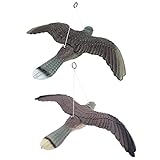 Fenteer 鳥の装飾　2個セット　生き生き　カラス　鳩　かかし　防鳥　デコイ　害虫対策 　作物保護