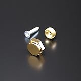 e-kanamono 化粧キャップセット(真鍮製) 六角フラットタイプ EPC-C15H ゴールド