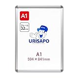 KMA URISAPO [パネル] ポスターパネル (A1サイズ) フレーム幅32mm シルバー ポスターフレーム 銀 ウリサポ (K-PP32-A1S)