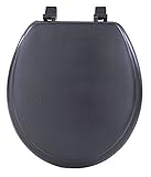 High Quality TOVYSTBK04 17-Inch Fantasia Standard Toilet Seat, Soft Black
