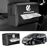 RoBeKaU 新型 アルファード適用 10系 20系 30系 40系 後期 前期 専用 車用ティッシュケース ティッシュホルダー 車載 ティッシュカバー 収納ボックス PUレザー 防水 大きいサイズ 取り付け簡単 片手操作 トヨタAlphardカスタムパーツ アクセサリー [並行輸入品]