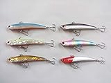長め バイブレーション 9.5cm 25g 6色 セット シーバス 根魚 青物 フラットフィッシュ ブルブル アクション 大物 レンジ
