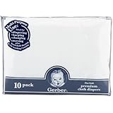 Gerber 10 Count Flatfold Gauze Cloth Diapers, White (Discontinued by Manufacturer) by Gerber [並行輸入品]