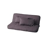 ベッドにもなるリクライニングフロアソファー　　チャコールブラウン　２人掛け