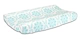 Teal Blue Medallion Design Baby Changing Pad Cover by The Peanut Shell by The Peanut Shell