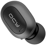 QCY MINI2 ワイヤレス イヤホン Bluetooth 5.0 片耳 完全ワイヤレス ヘッドセット 4時間連続再生 超小型 超軽量 ブルートゥース イヤフォン ノイズキャンセリング ハンズフリー 通話 マイク内蔵 Siri対応 IPX4 防水 IPhone Android 対応 ブラック QCY-MINI2BK