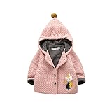 Pojour ベビー服 子供服 女の子 秋冬 防寒 厚いコート おしゃれ かわいいジャケット 厚手 長袖 暖かい ベビールームウェア 普段着 カジュアル 旅行 記念日 プレゼント ピンク
