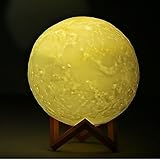 smartcoco 3d Magical MoonランプLEDナイトライトホームデコレーションMoonlightキッズ用クリスマスギフトベビー夜ライト 15cm ホワイト STF-BY0497-6