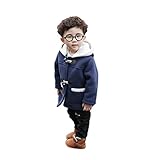 Burning Go　ベビー服 コート ジャッケット 赤ちゃん ブルゾン キッズ 裏起毛 もこもこ ダブルボタンつき アウター 秋冬