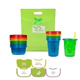 Baby Cups, Bibs, Bowls and Tote Gift Set by The First Years