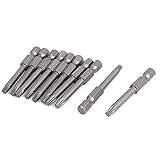 T20ヒント1/4インチ六角シャンク50ミリメートル長いトルクスドライバービット10個入り