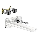 Hansgrohe KT15085-13622CR PuraVida Wall-Mounted Faucet with Rough-In [並行輸入品]