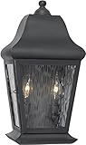 Elk 5316-C 9 by 17-Inch Belmont 2-Light Outdoor Wall Lantern, Charcoal Finish [並行輸入品]