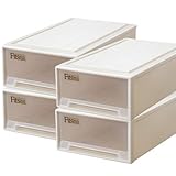 Fits フィッツケース 衣装ケース まとめ買い4個セット 押入れ用 ロングL カプチーノ