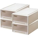 Fits フィッツケース 衣装ケース まとめ買い4個セット 押入れ用 ロングL カプチーノ