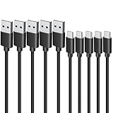 USB Type C ケーブル 0.5m 短い 5本セット【3A出力で超急速充電 USB2.0準拠品 】LpoieJun タイプC (USB A to USB C)ケーブル 高耐久TPE素材 スマートフォン/タブレット/ゲーム機のタイプｃ機種に対応 ブラック