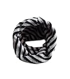 A.S.T(エーエスティー)ネッグウォーマー 防寒 キッズ 子供 ボーダー バイカラー (ブラック×グレー)