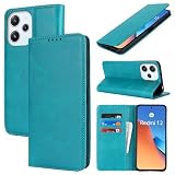 Xiaomi Redmi 12 5G ケース シャオミ redmi 12 5g 手帳型 Redmi 12 5G XIG03 au カバー redmi 12 5g 手帳ケース redmi 12 5g xig03 case zouzt 合成皮革 財布型 カード収納 ベルトなし 内蔵マグネット 横置きスタンド機能 二つ折り 手作り 大人っぽい 落ち着くデザイン - スカイブルー