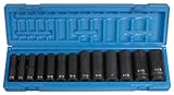 Grey Pneumatic Corp 1312D 1/2'' Drive Deep Length Fractional Set - 13 Piece [並行輸入品]
