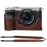 ソニー 用 Sony A7C Mark II 用 カメラ ケース ITARUKEN α7c II/ILCE-7CM2 A7C2 ハーフケース PUレザー 三脚穴有り 保護 ショルダーストラップ付き ブラウン