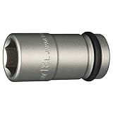 トネ(TONE) インパクト用ロングソケット HP4NV-18L 差込角12.7mm(1/2") 二面幅18mm