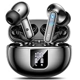 イヤホン bluetooth ワイヤレスイヤホン Bluetooth5.4対応 90超長時間連続再生 無線イヤホン 完全ブルートゥース LED表示 ノイズキャンセリング ぶるーとぅーす Hi-Fi音質 ノイズキャンセリング 自動ペアリング Type-C充電 小型/軽量 プレゼント WEB会議/通勤/通学/スポーツ/音楽/ゲームなど適用(黒)