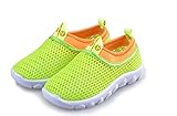 WIN キッズ 夏 メッシュ シューズ 通気性 速乾 軽量 スリッポン プール 海 水遊び 泥んこ へっちゃら 男児 女児 かわいい 子供 靴 マリンシューズ (内寸17ｃｍ, グリーン)