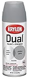 Krylon 8814 'Dual' Gloss Piston Gray Paint and Primer - 12 oz. Aerosol [並行輸入品]