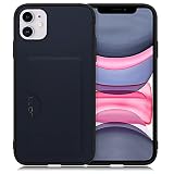 LOOF SKIN SLIM-SLOT レザー カード収納 スマホケース for iPhone 11 用 ケース カバー 背面 ストラップホール カードポケット シンプル 耐衝撃 薄型 軽量 leather [ネイビー]