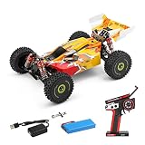 2.4GHzRCカー、Wuyuzi XKS144010RCカーオフロードカー高速75km/h 1/142.4GHzレーシングカー4WDRTR、メタルシャーシ付き Yellow