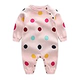 Zhhlinyuan ロンパース カバーオール Newborn ベビー Boy Girl Infant Long Sleeve Knitwear Romper Jumpsuit Bodysuit Ou