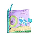Tovadoo 布絵本 ベビー用 動物 数字 アルファベット 布のおもちゃ 知育玩具 3ヶ月-3歳 知育玩具 お出かけ絵本 着脱バンド付き プレゼント
