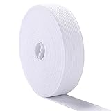 Copeflap 平ゴム 幅25mm x 長さ40m 織り 幅広 服飾 替え ごむひも 太い 厚さ1mm (白)