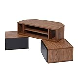 テレビ台・TV台「エクステンション ハイ＆ローボードテレビ台(FAP-0015-BR)」【JKP】(#9899747)サイズ：幅80×奥行39×高さ22.5cm コーナー ローボード テレビボード 木製