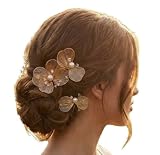 ゴールド フラワー パール ヘアピン 花 髪 飾り レディース ヘアアクセサリー 2本セット 【J's select】