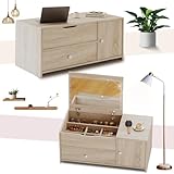 ドレッサー コンパクト ローテーブル 鏡台 デスクメイク台 幅80 引き出し付き 収納付き ロータイプ 化粧台 ホワイト