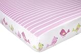 CoCaLo Mix & Match Candy Stripe Fitted Sheet, Audrey by Cocalo [並行輸入品]
