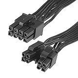 uxcell メインボード電源ケーブル ビデオカードPCIe用 8ピン-4ピンと4ピン 18 AWG 全長67 cm