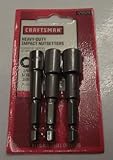 Craftsman 29529 3 pc. Heavy-Duty Magnetic Impact Nutsetters 1/4 5/16 3/8 by Craftsman