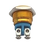 Baoblaze 全4色　防水　押しボタン　16mm　メタル　スイッチ　プッシュボタン　ラッチング　スターター - 金